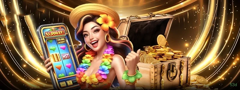 Imagem promocional do cassino online da 53d mostrando jogos ao vivo